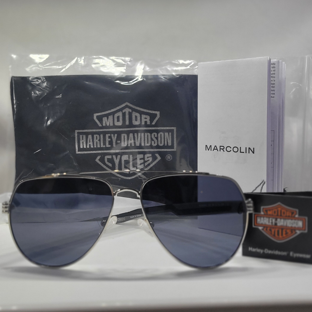 Harley Davidson Hd0669s/S 32 Blk Aviator Men Sunglasses Silver Frame 59-15-135
